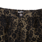 Men's Leopard Print Denim and Cargo Workwear Shorts