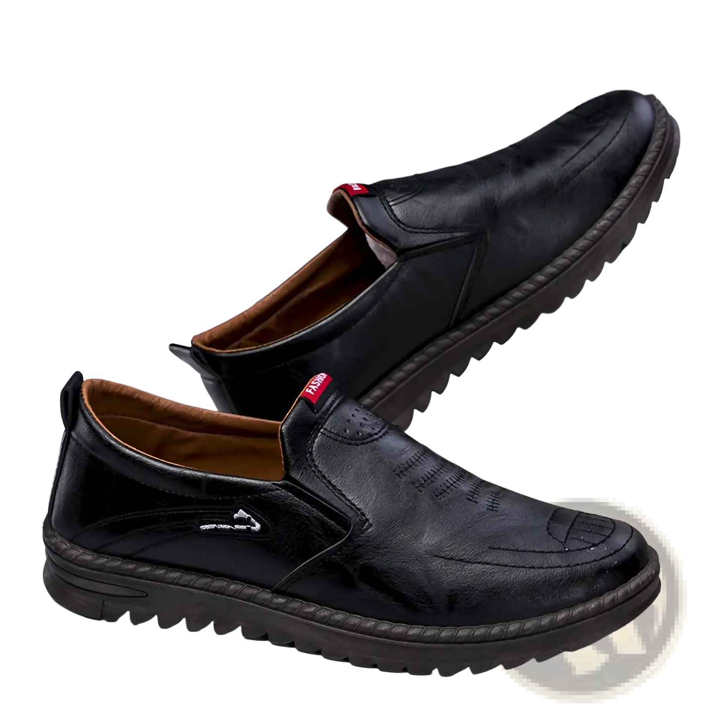 Men's Lightweight Breathable Faux Leather Slip on Shoes