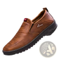 Men's Lightweight Breathable Faux Leather Slip on Shoes
