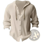 Men's Lightweight Hooded Button Up Cardigan Shirt