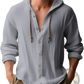Men's Lightweight Hooded Button Up Cardigan Shirt