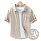 Men's Lightweight Loose Fit Linen Short Sleeve Shirt