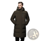 Men's Long Quilted Hooded Down Winter Jacket
