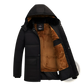 Men's Loose Hooded Quilted Puffer Jacket with Fleece Lining