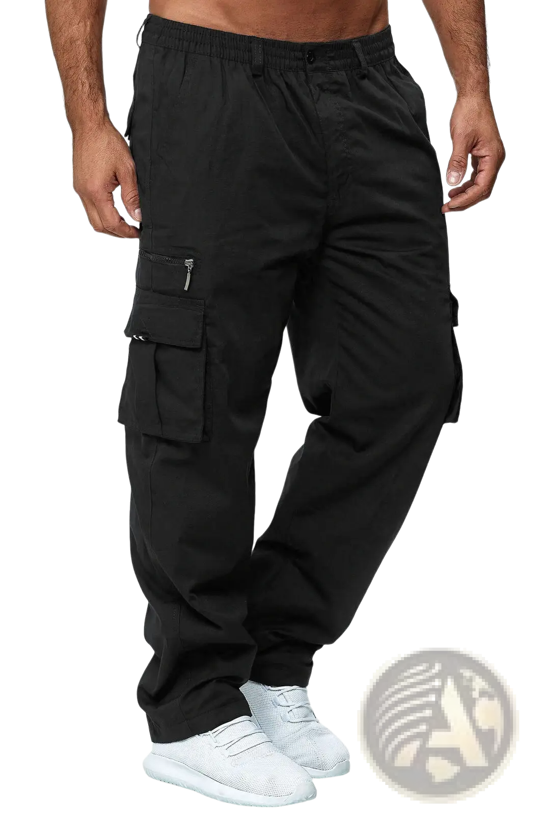 Men's Loose Multi-pocket Elastic Waist Cargo Pants