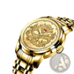 Men's Luxury 18k Gold Dragon Diamond Quartz Watch