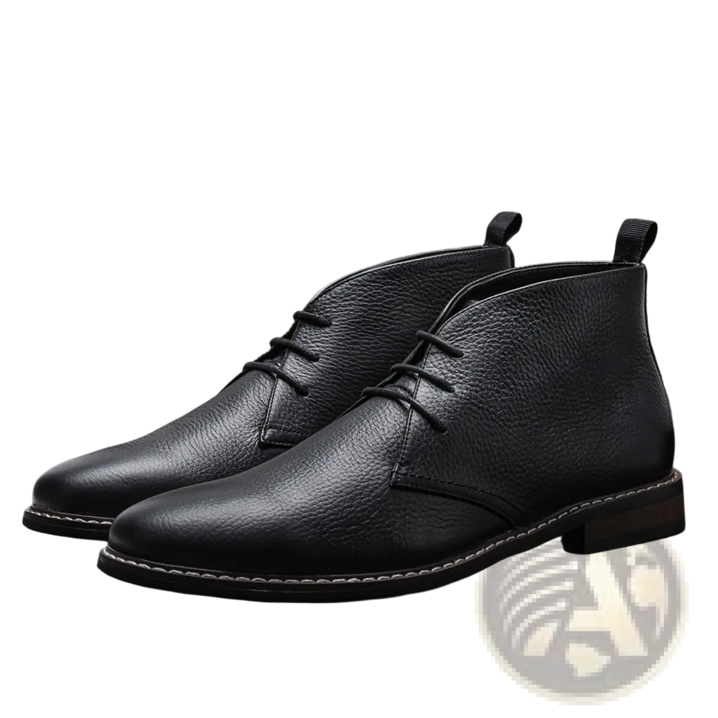 Men's Lychee Pattern Cowhide Chelsea Martin Boots