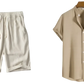 Men's Minimalist Textured Short Sleeve Grid Shirt