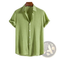 Men's Minimalist Textured Short Sleeve Grid Shirt