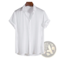 Men's Minimalist Textured Short Sleeve Grid Shirt