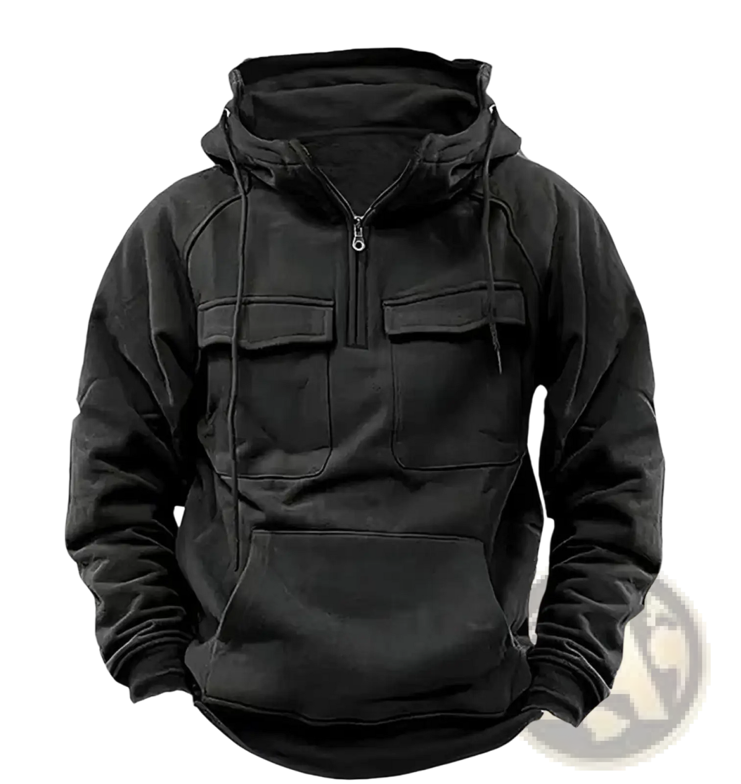 Men's Multi Pocket Half Zip Fashion Hoodie