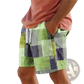 Men's Patchwork Houndstooth Streetwear Casual Shorts