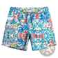 Men's Pink Shark Print Quick Dry Swim Trunks