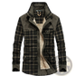 Men's Plaid Fleece Lined Corduroy Winter Jacket
