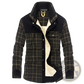 Men's Plaid Fleece Lined Corduroy Winter Jacket
