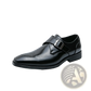 Men's Polished Leather Monk Strap Perforated Dress Shoes