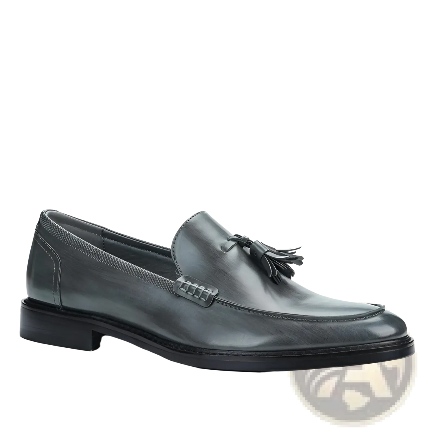 Men's Polished Leather Tassel Loafers with Composite Soles