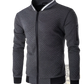 Men's Quilted Colorblock Bomber Jacket with Stand Collar