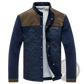 Men's Quilted Corduroy Color Block Casual Jacket
