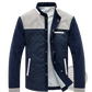 Men's Quilted Corduroy Color Block Casual Jacket