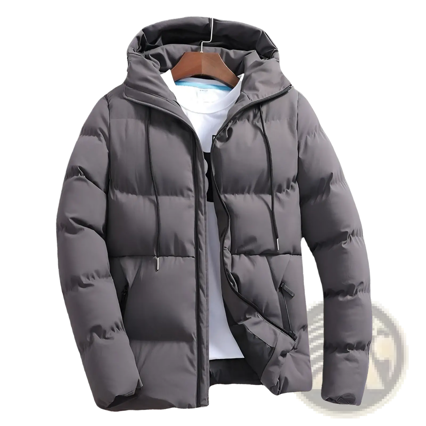 Men's Quilted Cotton Hooded Puffer Jacket
