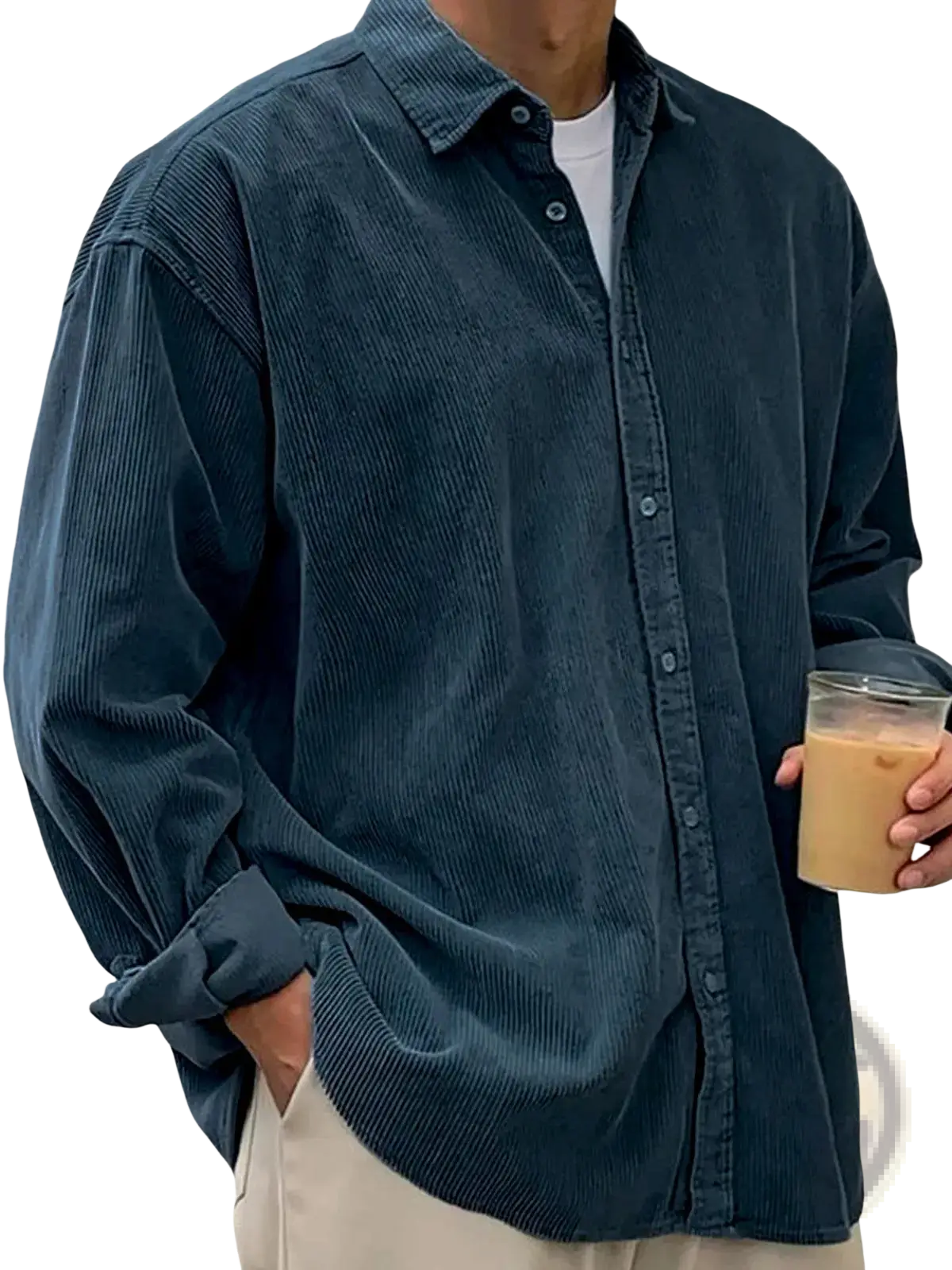 Men's Relaxed Fit Corduroy Shirt Jacket