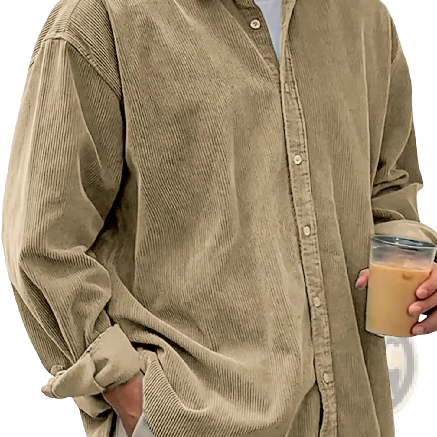Men's Relaxed Fit Corduroy Shirt Jacket