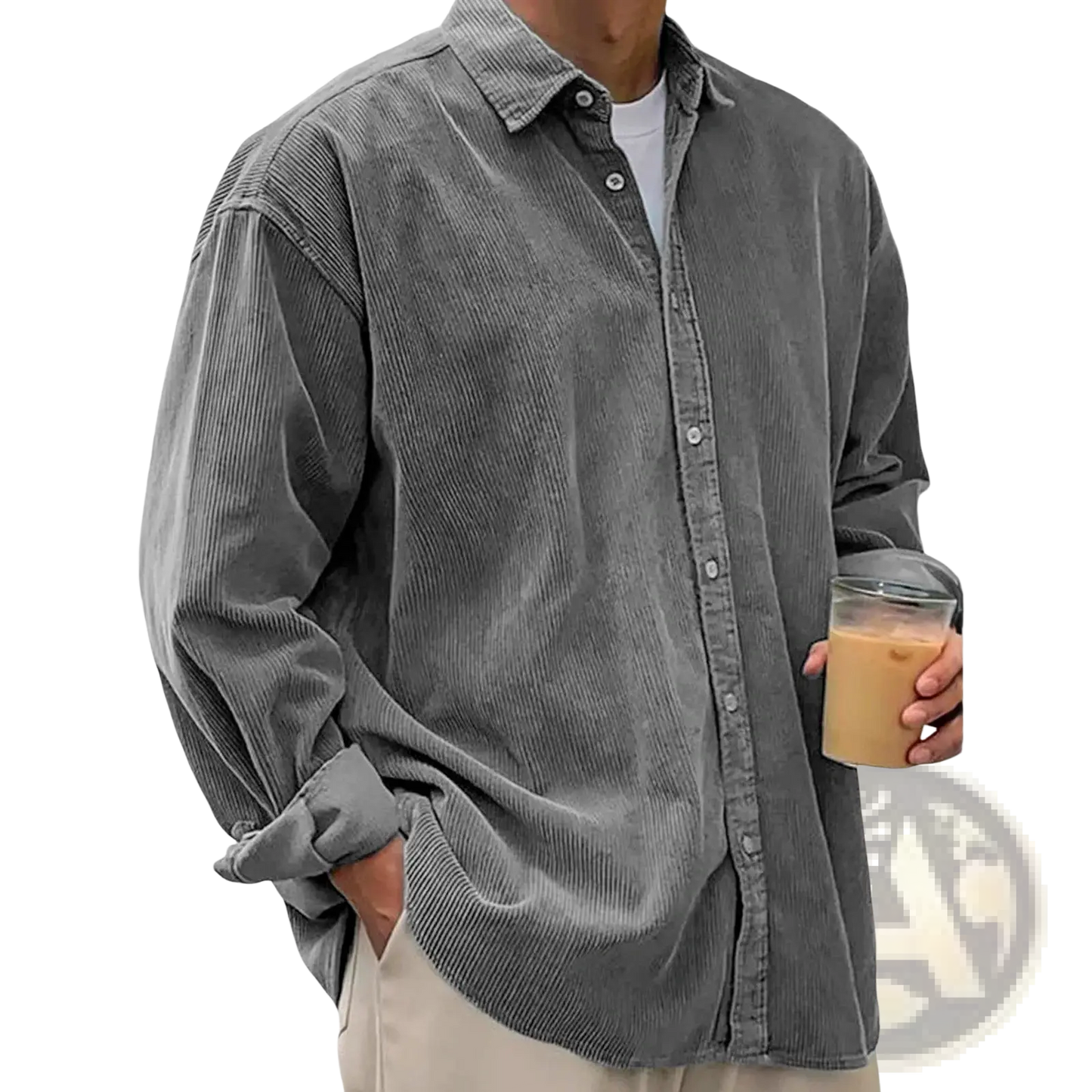 Men's Relaxed Fit Corduroy Shirt Jacket