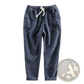 Men's Relaxed Fit Drawstring Linen Joggers