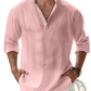 Men's Relaxed Fit Lightweight Cotton and Linen Shirt