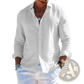Men's Relaxed Fit Linen Button Down Shirt