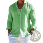 Men's Relaxed Fit Linen Button Down Shirt