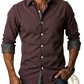 Men's Relaxed Fit Long Sleeve Linen Blend Casual Shirt