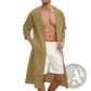 Men's Relaxed Fit Open Front Kimono Cardigan