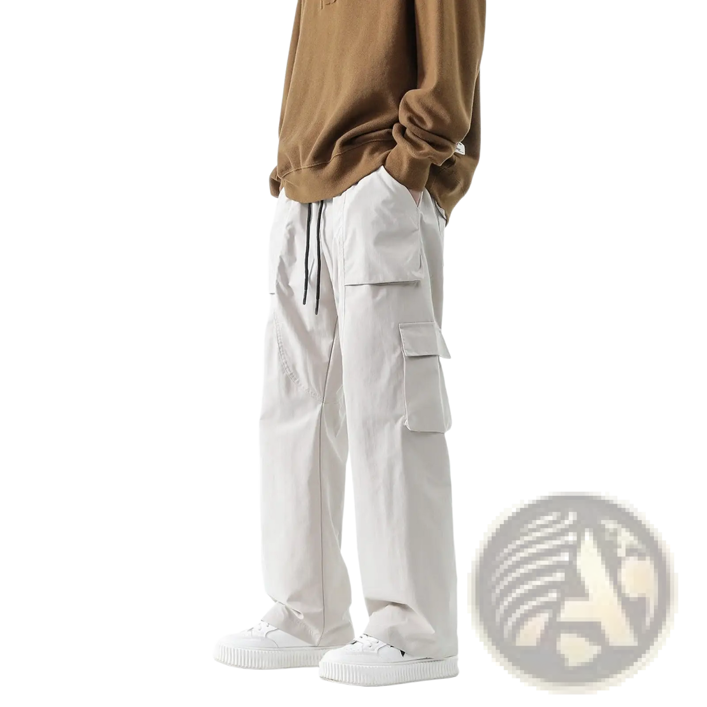 Men's Relaxed Straight Leg Cargo Track Pants
