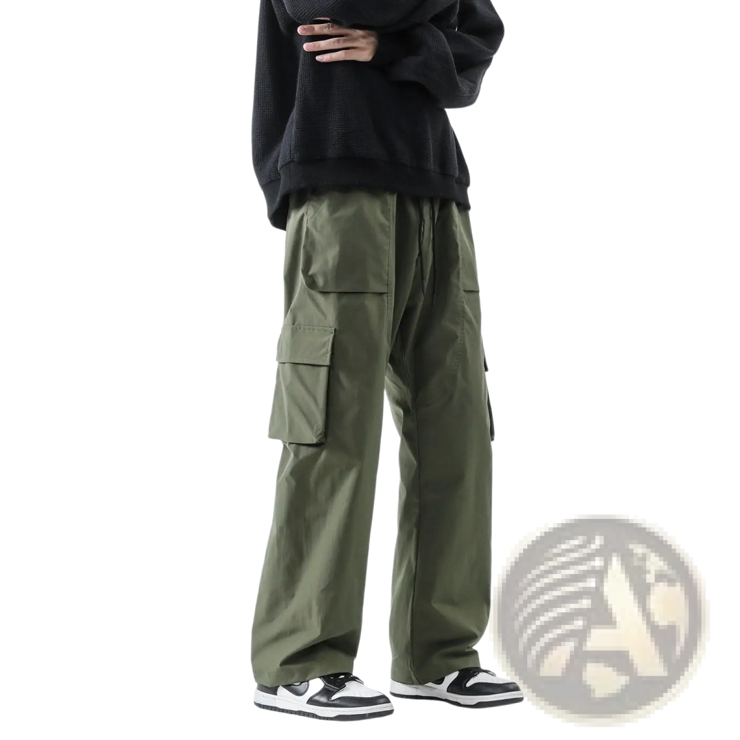 Men's Relaxed Straight Leg Cargo Track Pants