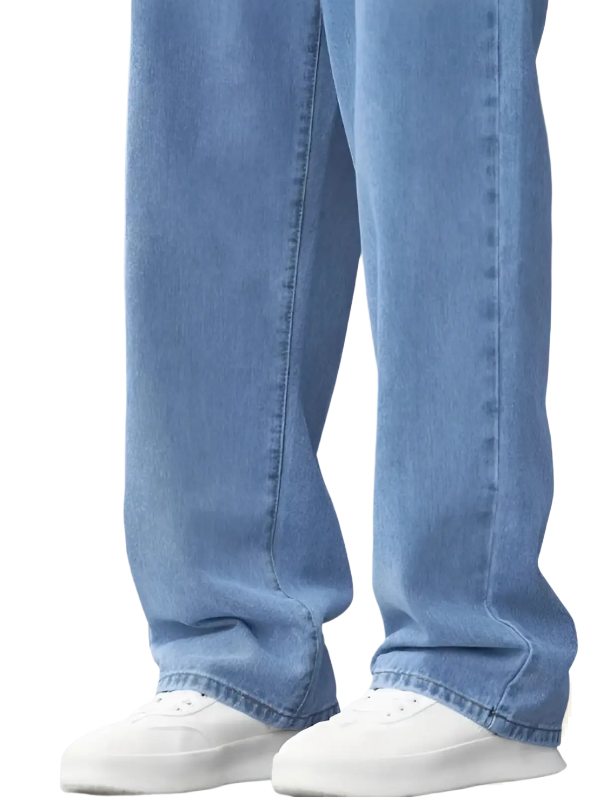 Men's Relaxed Straight Leg Light Wash Denim Jeans