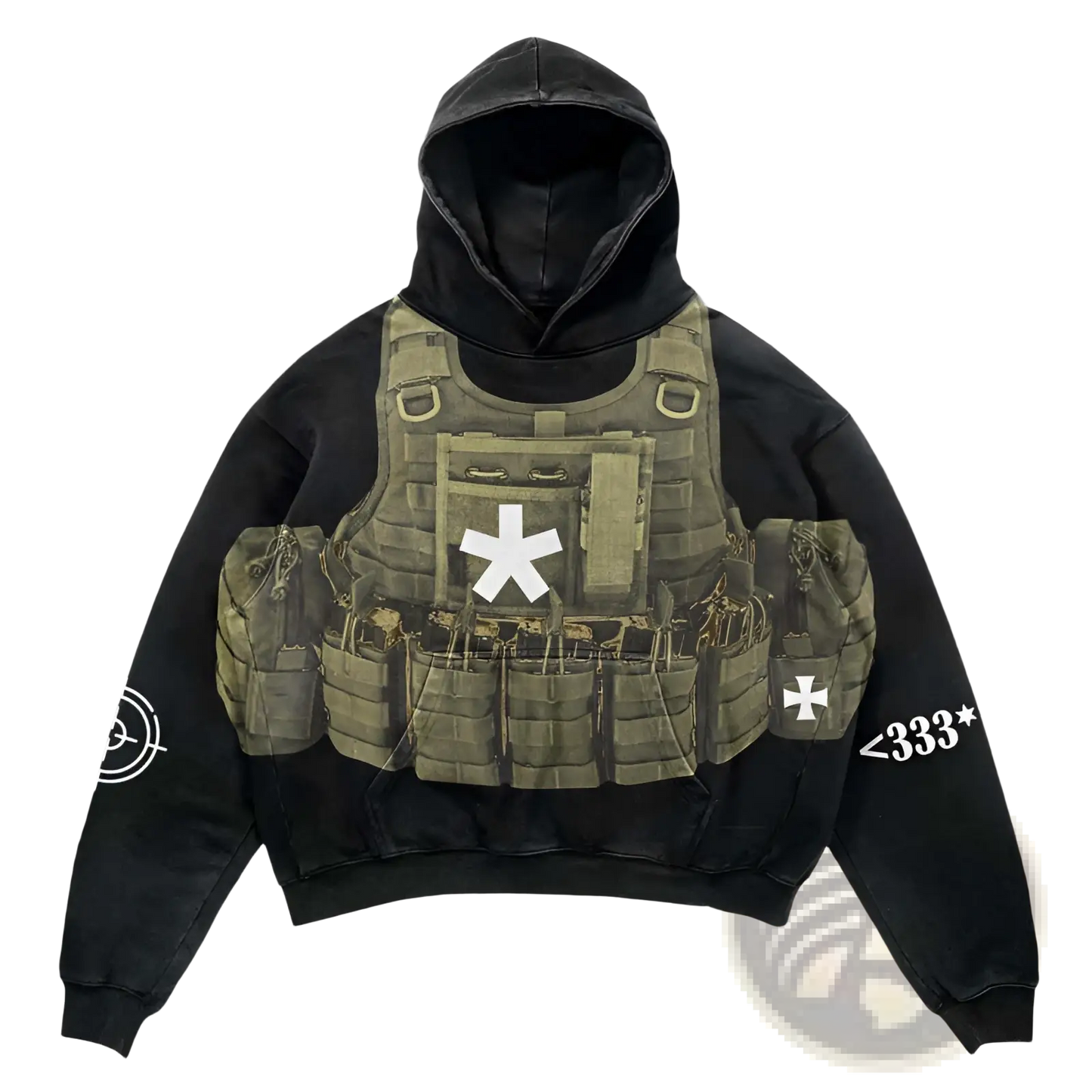 Men's Retro 3d Graphic Print Oversized Streetwear Hoodie