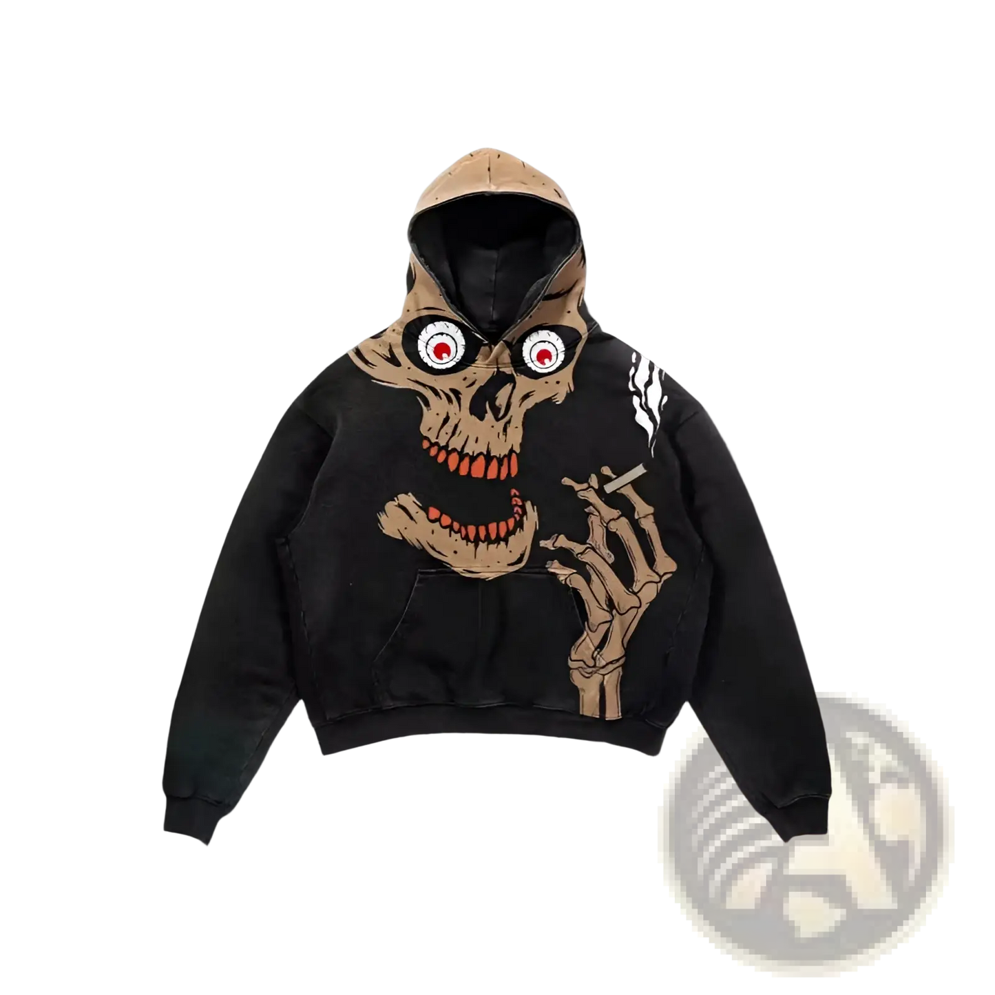 Men's Retro 3d Graphic Print Oversized Streetwear Hoodie