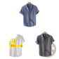 Men's Retro Distressed Linen Short Sleeve Shirt