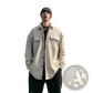 Men's Retro Loose Fit Corduroy Utility Shirt Jacket