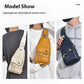 Men's Retro Waterproof Faux Leather Crossbody Chest Bag
