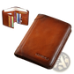 Men's Rfid Leather Wallet with Zip Coin Pocket