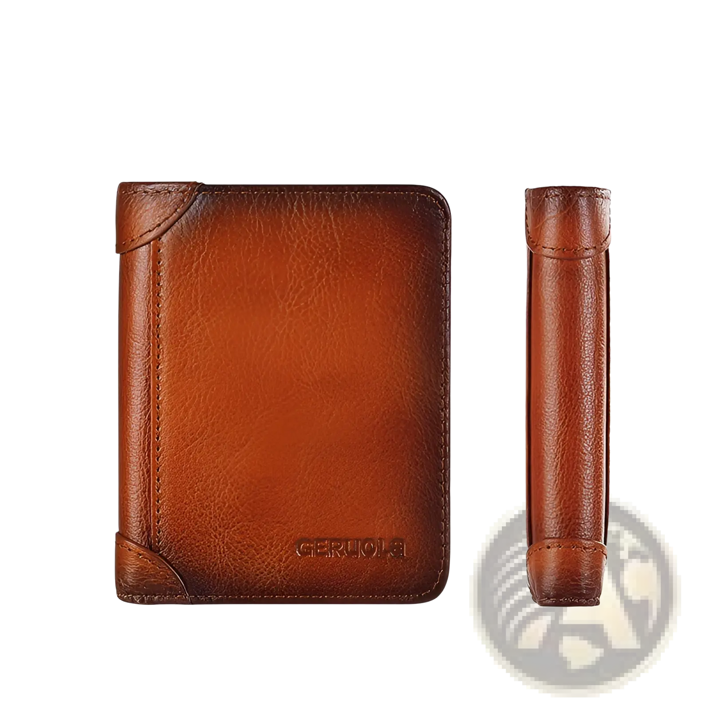 Men's Rfid Leather Wallet with Zip Coin Pocket