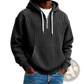 Men's Ribbed Corduroy Half Zip Pullover Hoodie