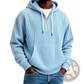 Men's Ribbed Corduroy Half Zip Pullover Hoodie