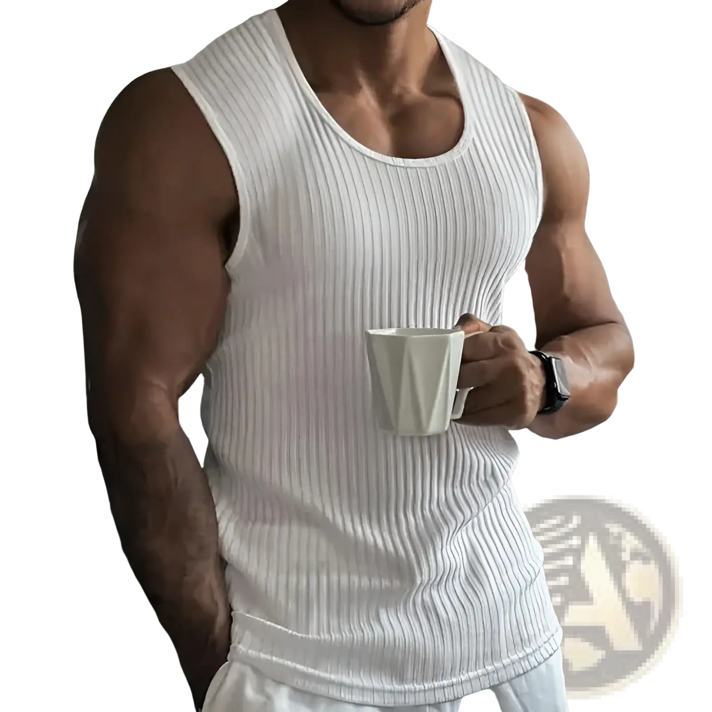 Men's Ribbed Cotton Slim Fit Knit Tank Top
