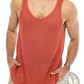 Men's Ribbed Knit Scoop Neck Sleeveless Vest