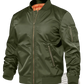 Men's Satin Bomber Jacket with Contrast Lining