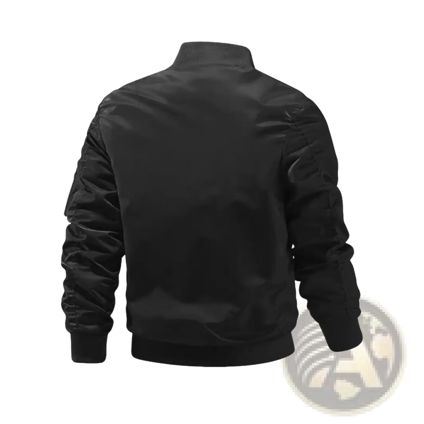 Men's Satin Bomber Jacket with Contrast Lining